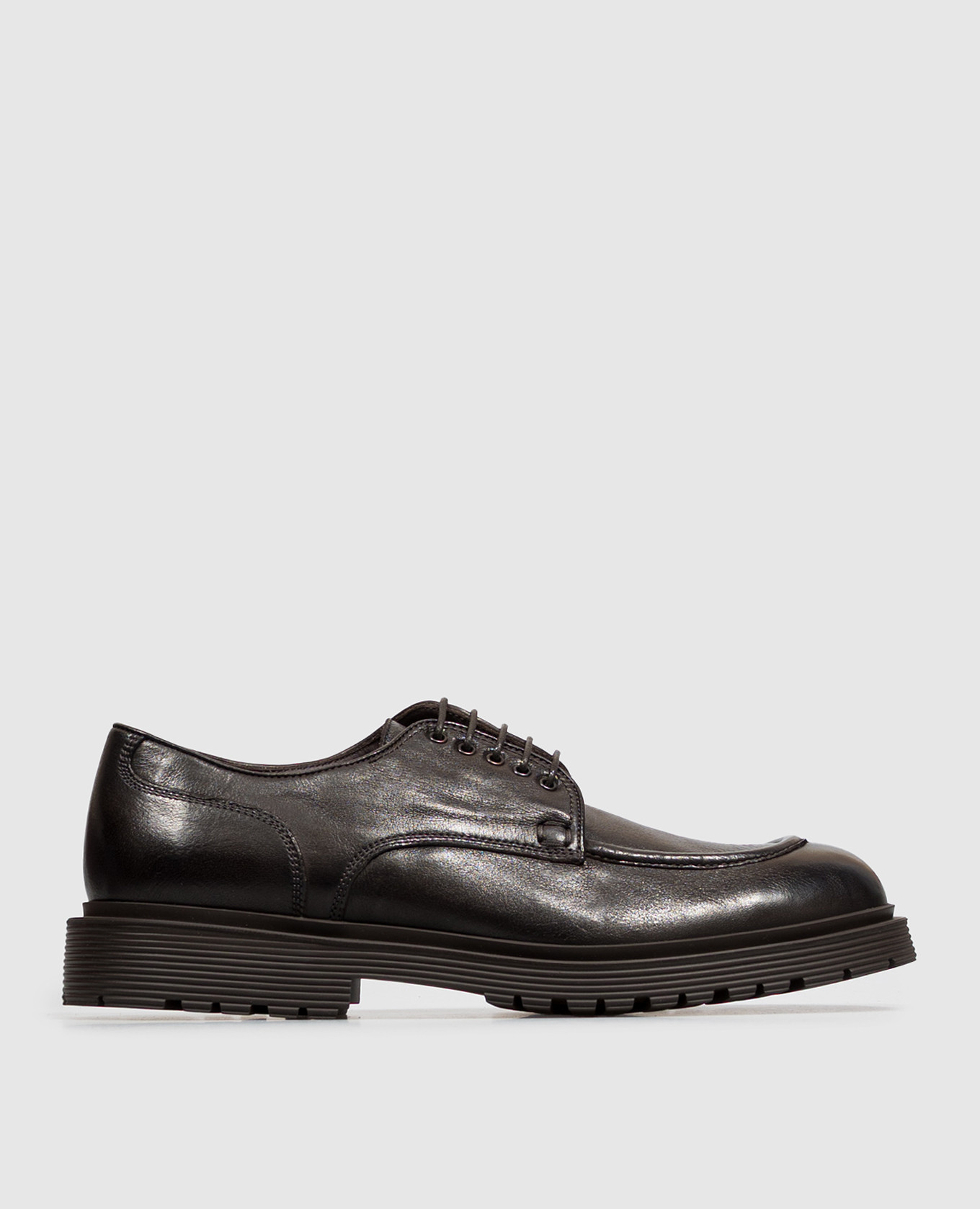 Dark brown leather derby shoes Sturlini