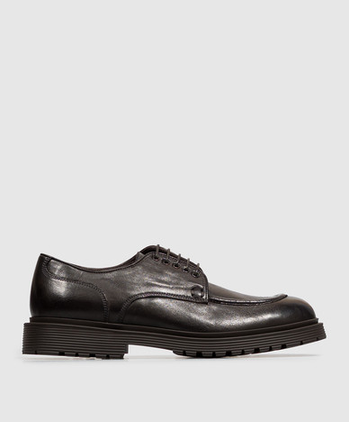 Scarpe derby in pelle marrone scuro