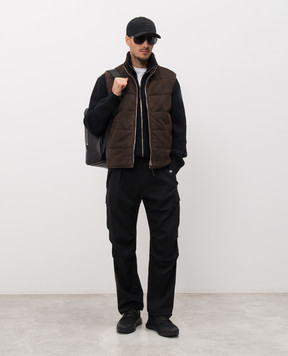 Tom Ford Black wool, cashmere and silk cargo pants SCC004FMW084