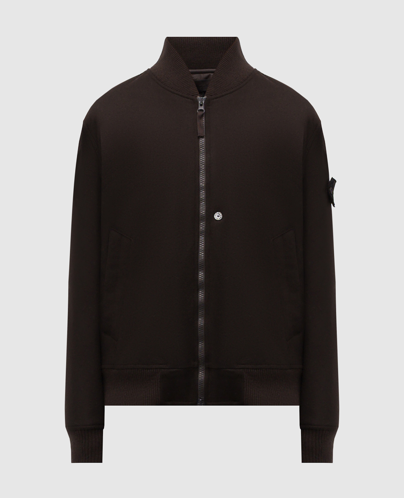 

Brown bomber jacket with wool Stone Island