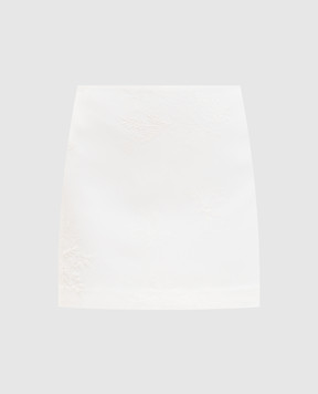 Twinset Ivory mini skirt with embroidery 261TE2022