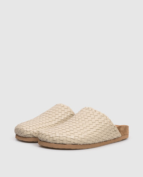 Dragon Khaki leather mules DGS65110