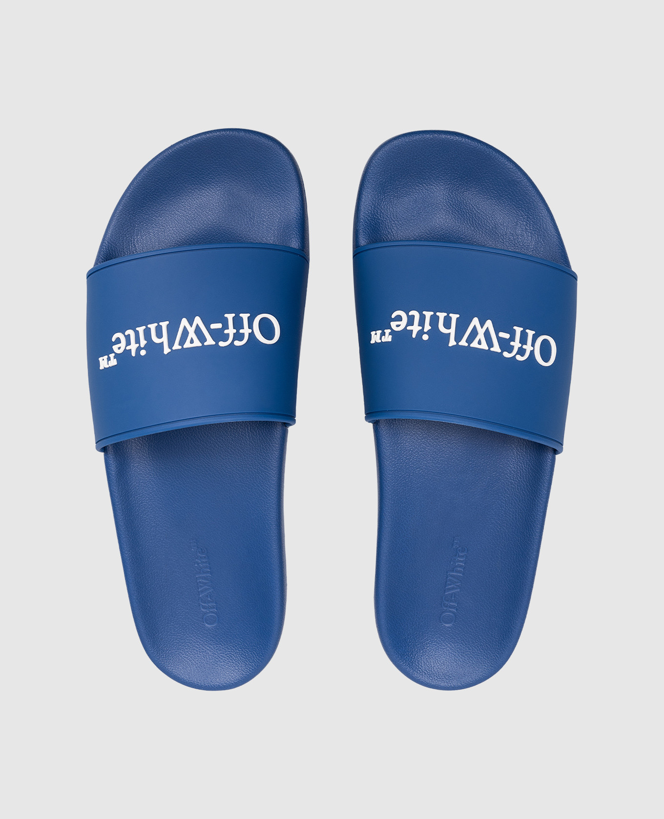 

Blue sliders with logo Off-White