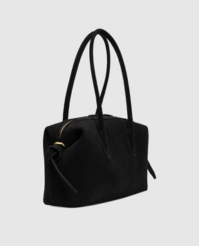 YUZEFI Black suede bag BRIOCHE BRIOCHEDUFFLE