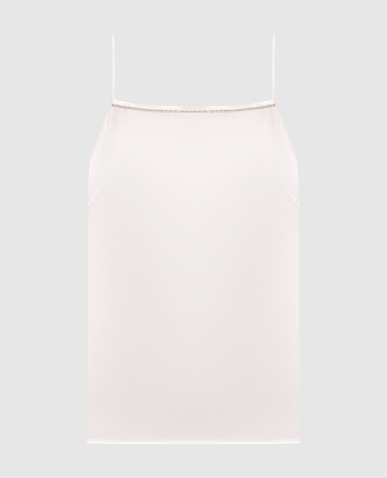 White silk top