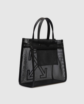 Off-White Black Market Tote Bag with Arrow Embroidery OWNA23GS26FAB001
