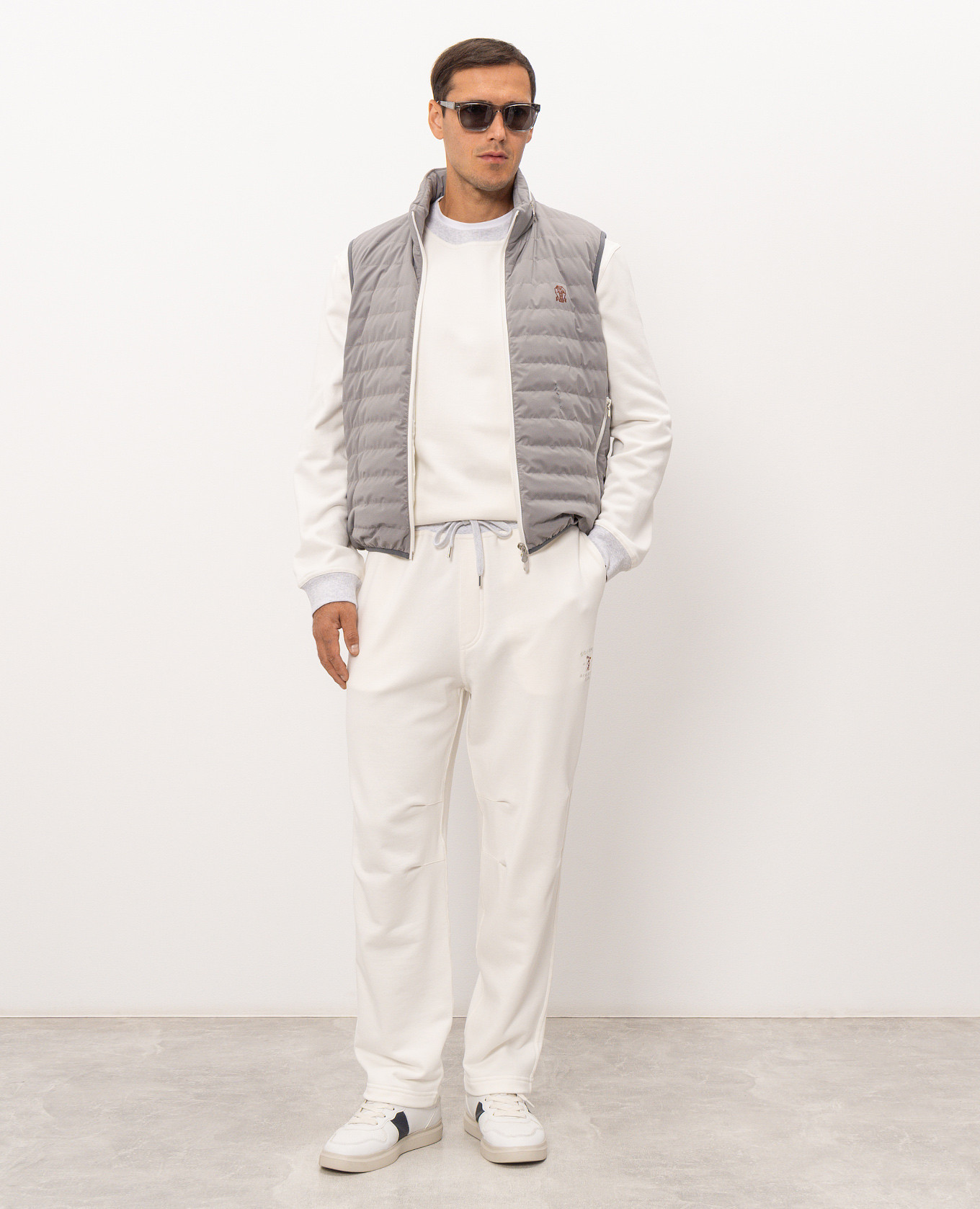 Ivory sweatshirt with embroidery Brunello Cucinelli 2