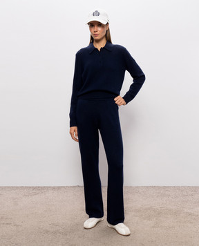 Sporty & Rich Ivana blue cashmere and wool pants PA02785327BL106