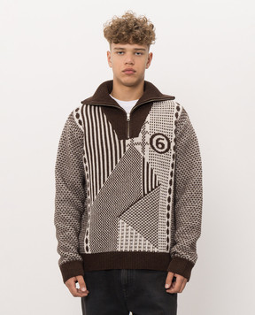 Maison Margiela MM6 Brown wool sweater SH2GL0015M13354