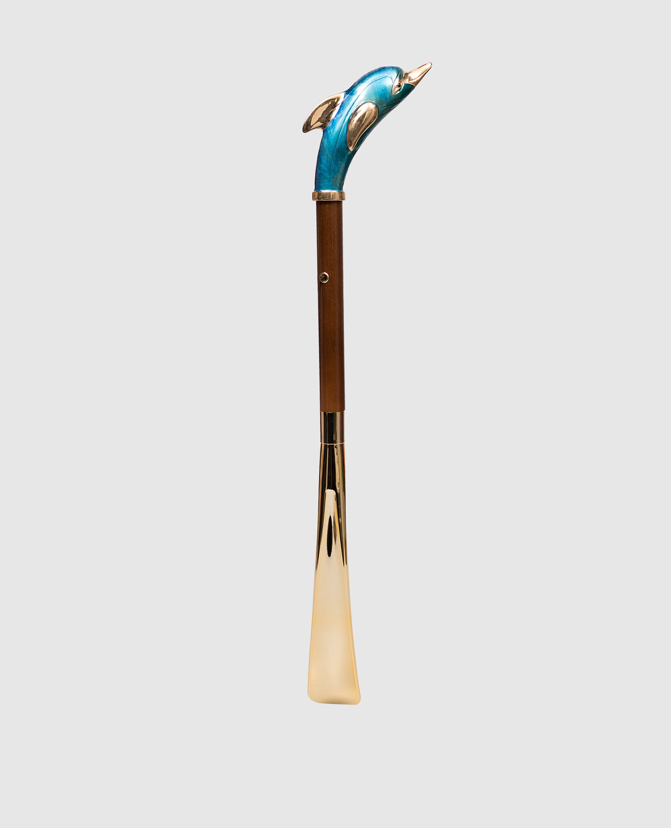 

Dolphin shoe horn with crystal Pasotti, Brown