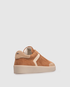 Canali Nuvola brown suede combo sneakers RB01348491228