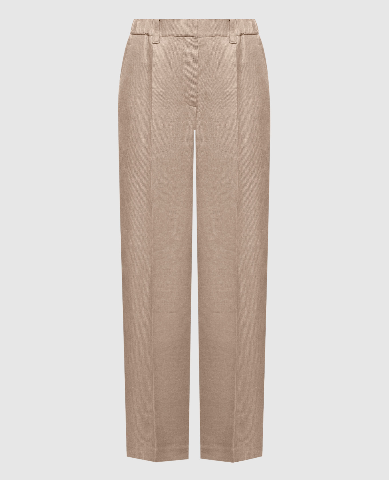 Beige linen pants
