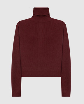 Brunello Cucinelli Burgundy sweater made of wool, cashmere and silk M16129313P