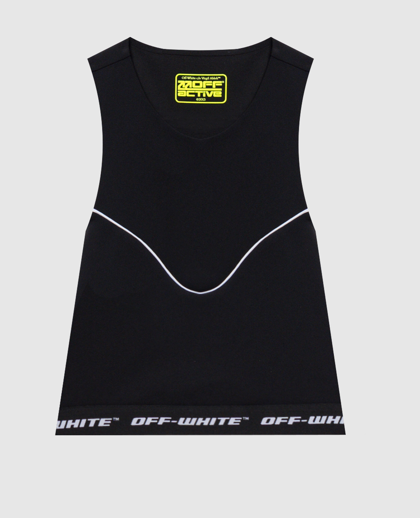 Haut noir avec logo contrasté