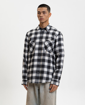 AMIRI Black Bones checkered shirt AMTOSH1007