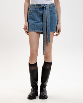 The Attico Blue denim mini skirt 260WCR00154DDD116AA