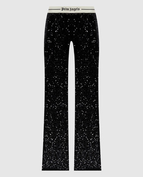 Palm Angels Black pants with sequins PAWCJ006FB001
