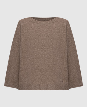 Loulou de Saison AZALI brown wool short-sleeved sweater AZALI