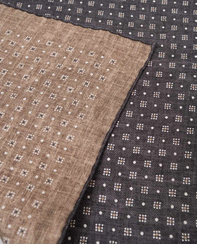 Brunello Cucinelli Gray patterned silk pachet MX8700091