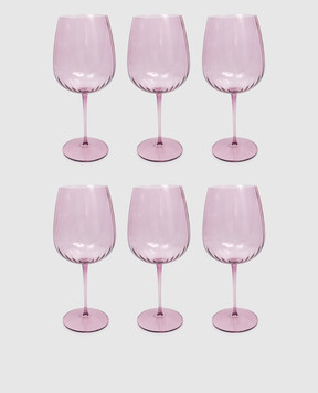 La Reine Set of pink glasses ROMANTIC 6 pcs. OPIUM75ROMANTIC