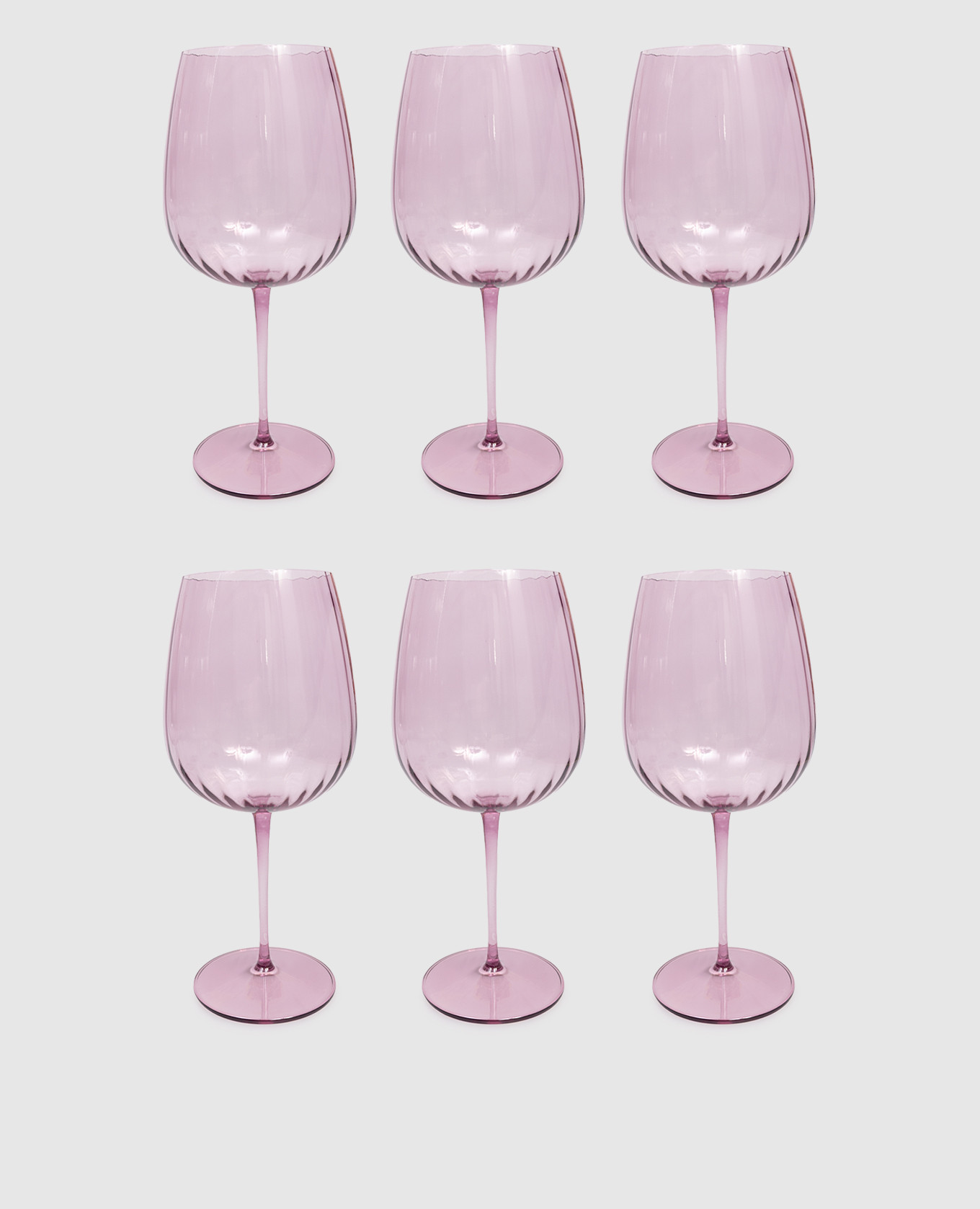 Set of pink glasses ROMANTIC 6 pcs.