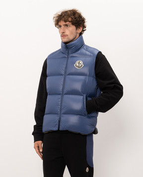 Moncler Blue down vest Belice L20911A00197596XE