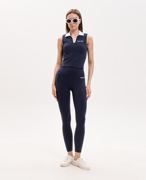 Sporty & Rich Blue leggings with logo print PA00275326BL106