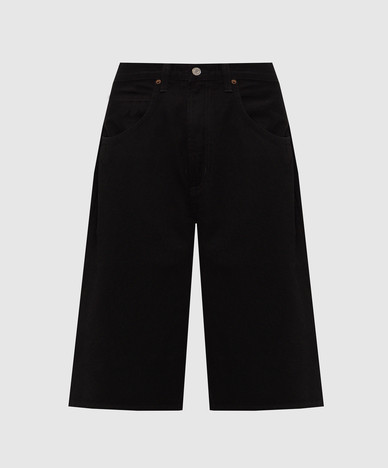 Short en jean noir