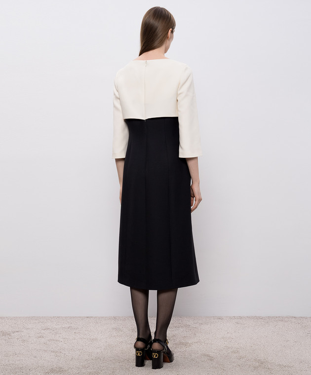 Valentino - Black wool and silk midi dress 8B3VAJR01CF - shop with European  delivery at Symbol