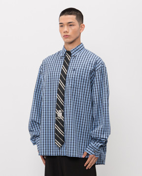 Vetements Blue checkered shirt ME76SH035N
