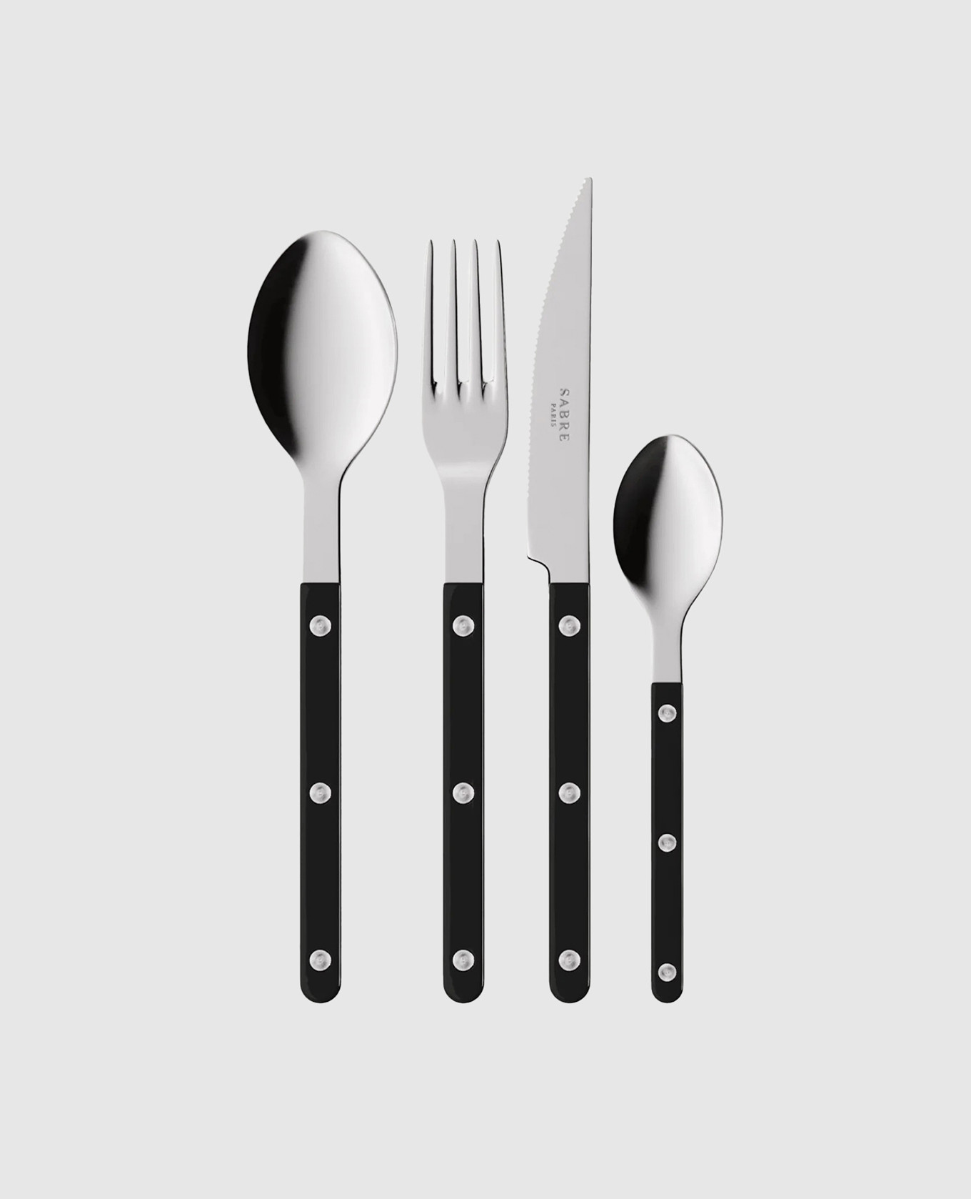 

Bistrot black cutlery set for 6 people Sabre Paris