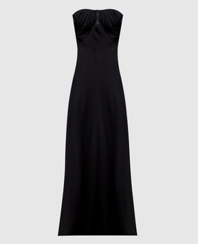 Ermanno Scervino Black silk bustier dress D482Q758KQG