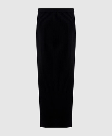 Black ribbed skirt