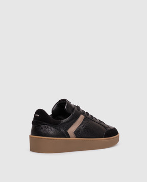 Canali Black leather sneakers RC01359491230