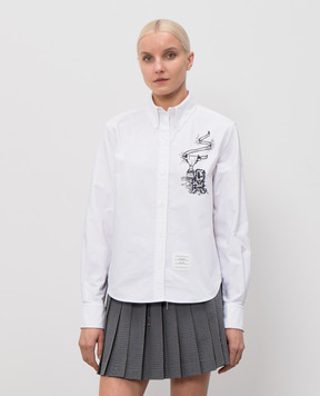 Thom Browne White shirt with embroidery FLL215EE1528