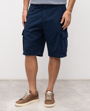 Brunello Cucinelli Blue cargo shorts M252DL0510