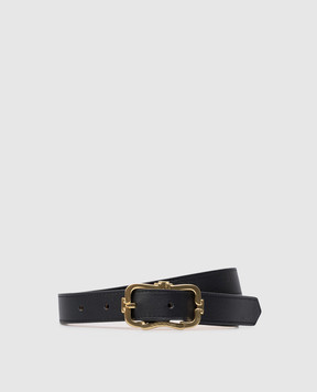 Agnona Black leather belt L61003L8157