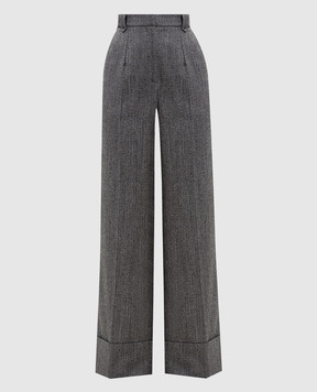 Nissa Gray patterned pants P16062