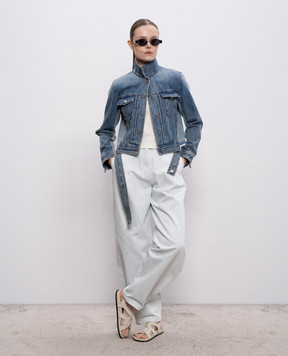 Juun.j Ivory T-shirt with logo patch JW6242W000