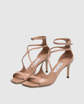 Jimmy Choo Brown leather sandals Azia AZIA75NAP
