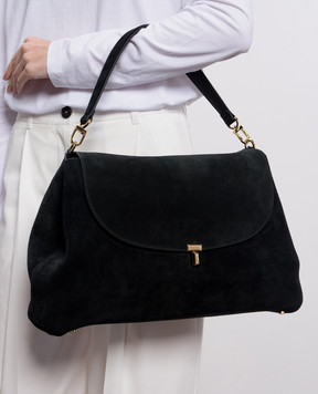 Toteme Black suede bag 261WAL0096LE0004