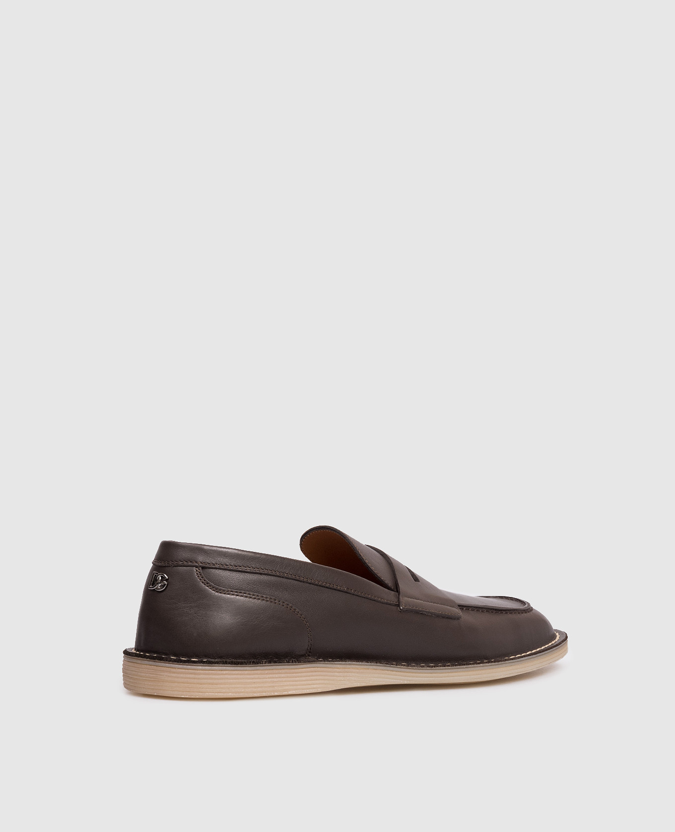 Brown leather loafers Dolce&Gabbana 3