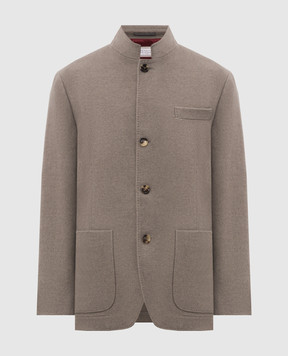 Brunello Cucinelli Khaki cashmere jacket MT4016265