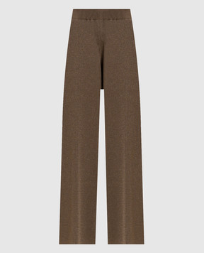 Fabiana Filippi Brown pants with chain PAD276F336M121