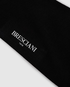 Bresciani Dark brown short cotton socks MP009RI0006BR