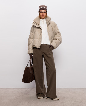 Brunello Cucinelli Ivory cotton cardigan M19194706