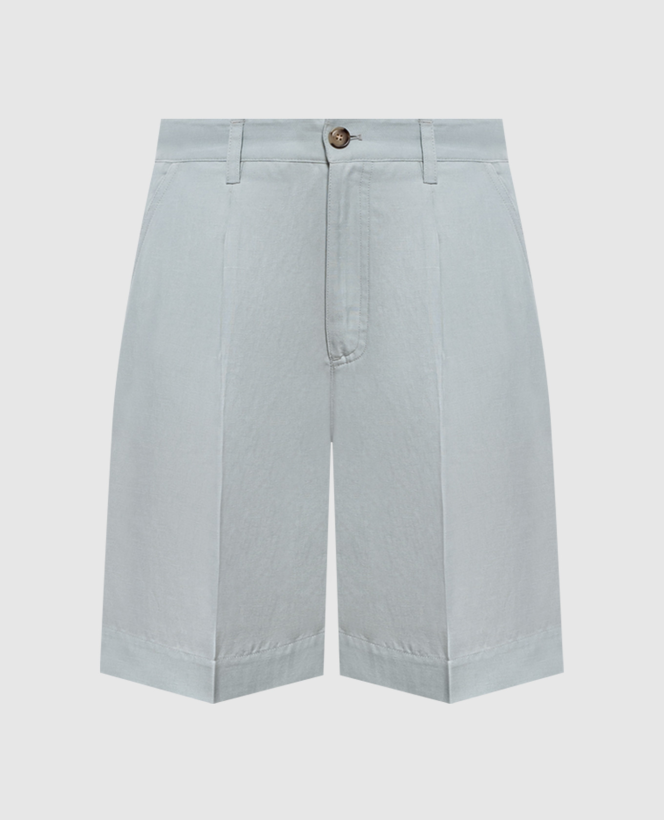 

Green Bermuda shorts with linen Woolrich