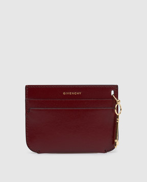 Givenchy Burgundy leather cardholder with pendant BB60QZB13A