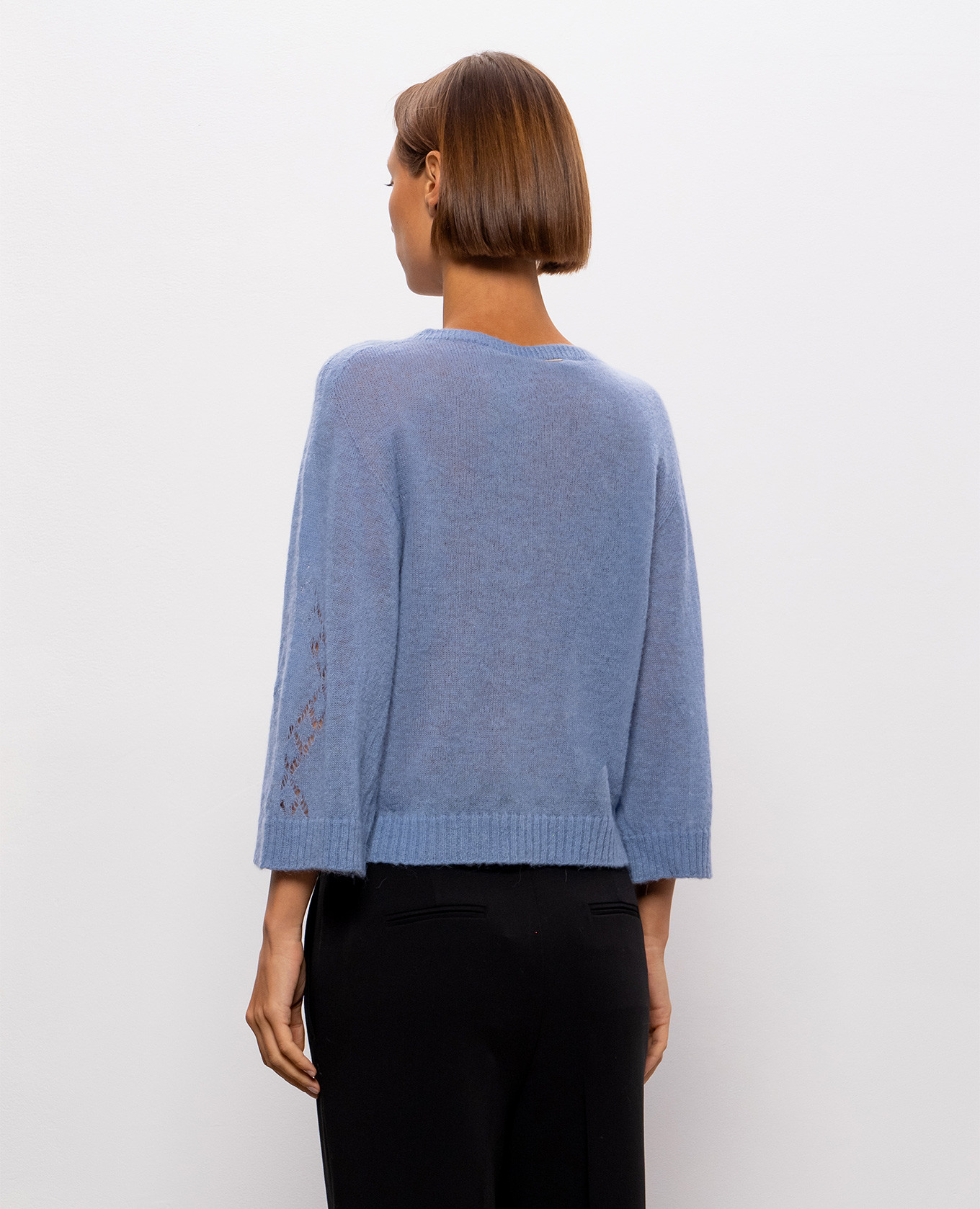Blue alpaca wool sweater Twinset 4