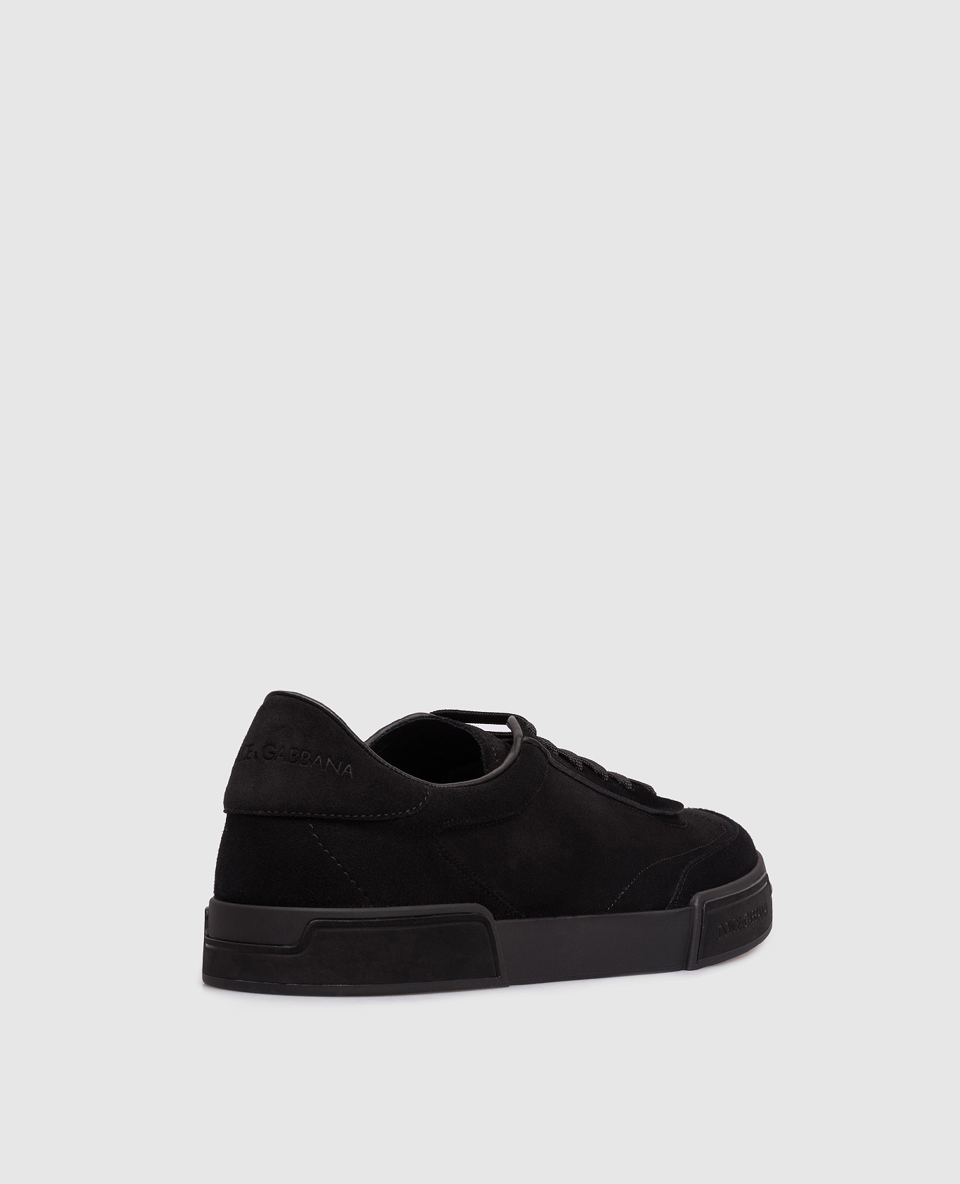 Black suede sneakers with embossed logo Dolce&Gabbana 3
